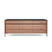 Lima sideboard walnut black ceramic 210 cm