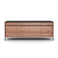 Lima sideboard walnut black ceramic 240 cm
