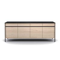 Lima sideboard white wash oak black ceramic 240 cm