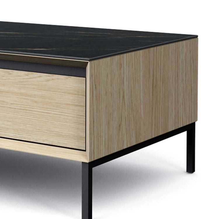 Lima coffee table white wash oak drawers