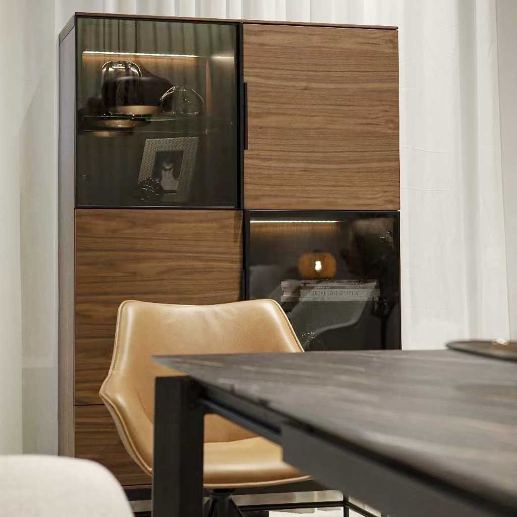 Manilla bar cabinet open