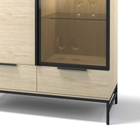 Manilla bar cabinet white wash oak