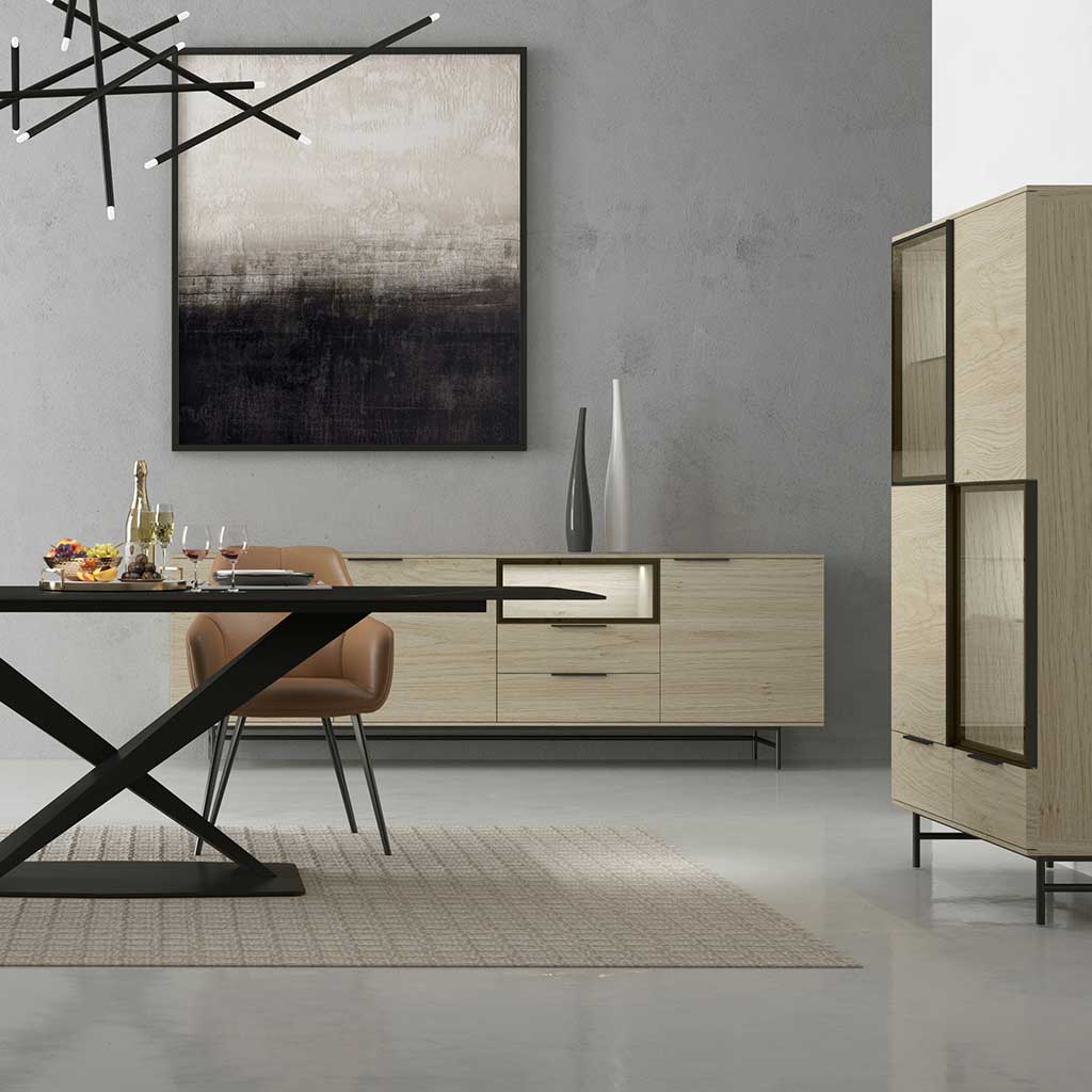 Manilla bar cabinet open