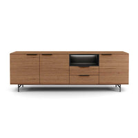 Manilla sideboard walnut LED 240 cm