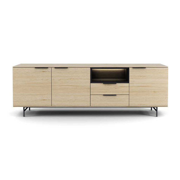 Manilla sideboard white wash oak LED 240 cm
