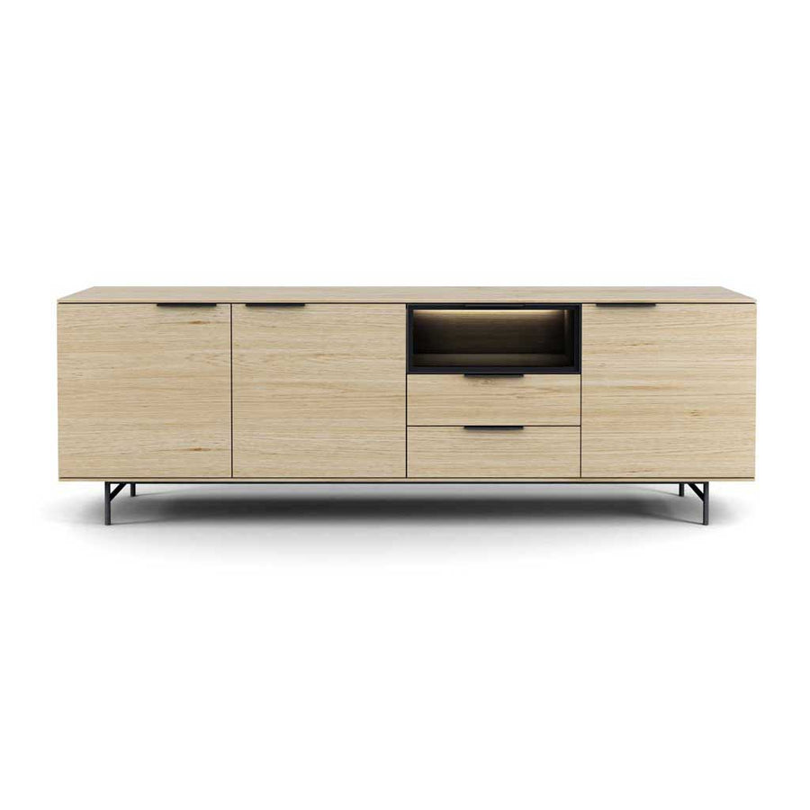 Manilla sideboard white wash oak LED 240 cm