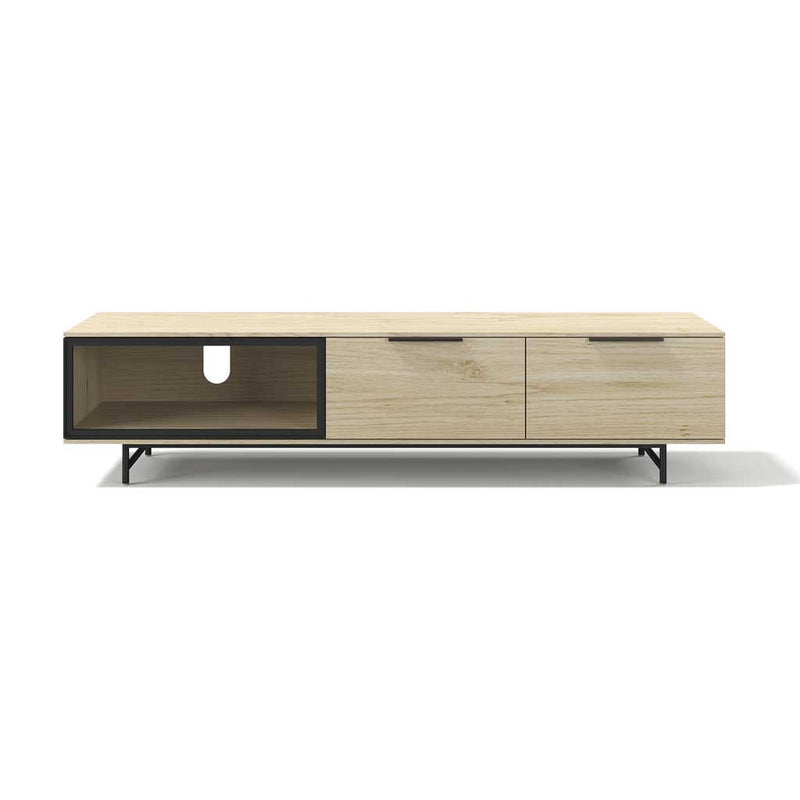 Manilla TV stand white wash oak LED