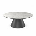 Notori Koffietafel - Witte MXC 121 Keramische - Zwarte Metaal - Ø 90 cm