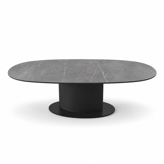 Coffee Table Osaka - MXC 209 Ceramic - Black Metal - 130×75 cm - front view