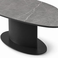 Coffee Table Osaka - MXC 209 Ceramic - Black Metal - 130×75 cm - detail