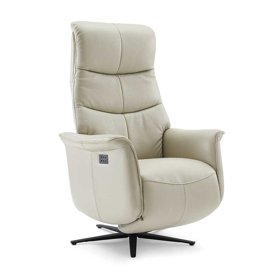 Adonis 3-motor recliner in silver B506 leather