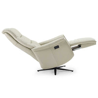 Adonis recliner silver leather detail