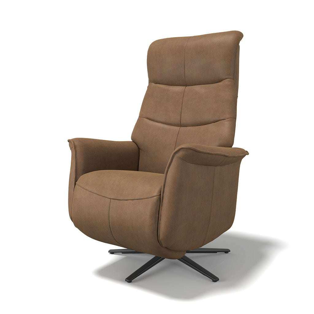 Adonis recliner camel Bull swivel base