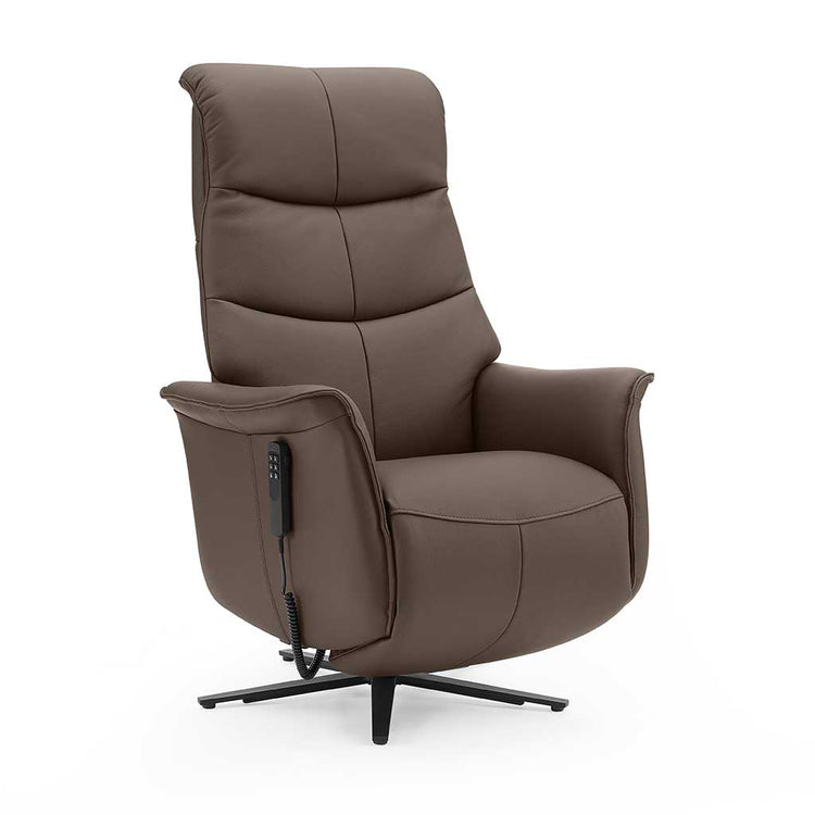 Adonis lift recliner in dark taupe B901 leather
