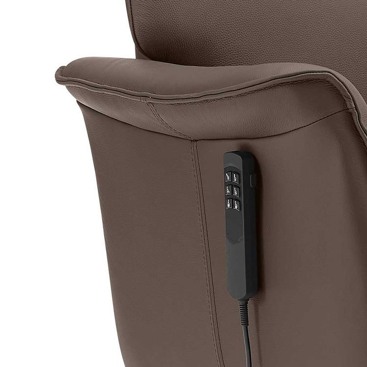 Adonis inclinateur - Fonction de levage - Taupe foncée B901 Cuir (incl. Batterie)