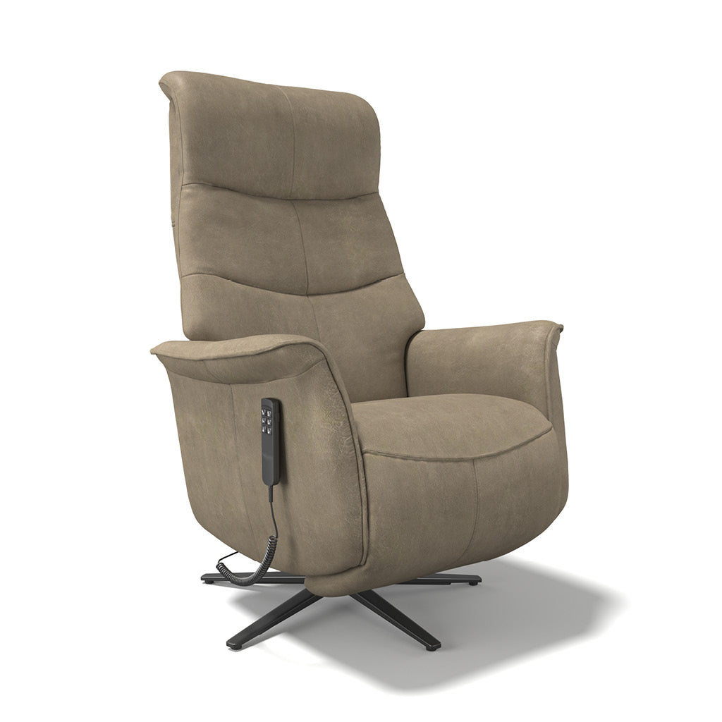 Adonis lift recliner in liver Bull 10 fabric