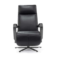 Artemis 4-motor recliner black leather side view