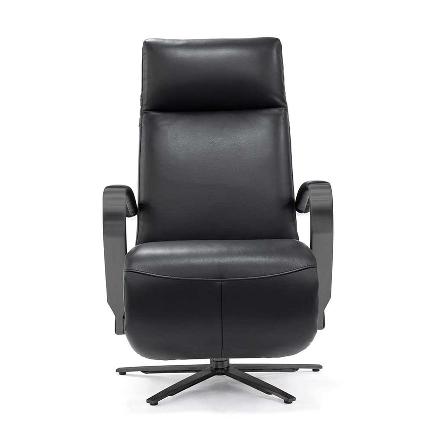 Artemis 4-motor recliner black leather side view