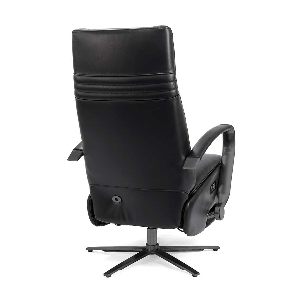 Artemis 4-motor recliner black leather reclined