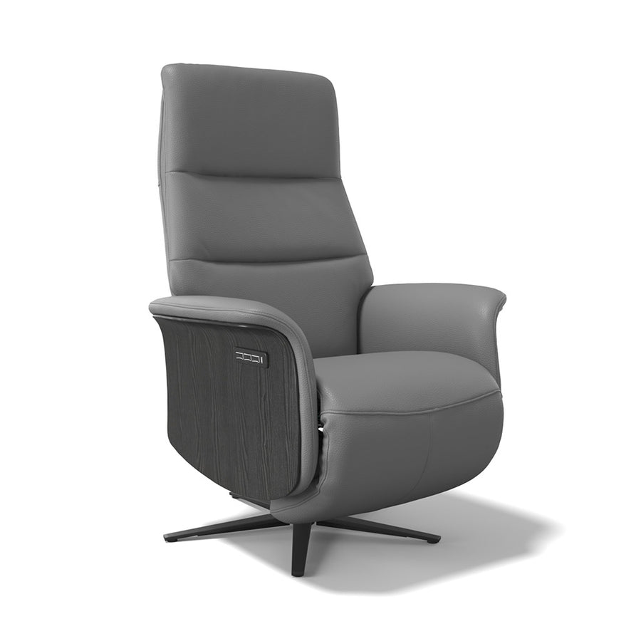 Atlas medium 3-motor recliner in anthracite B945 leather