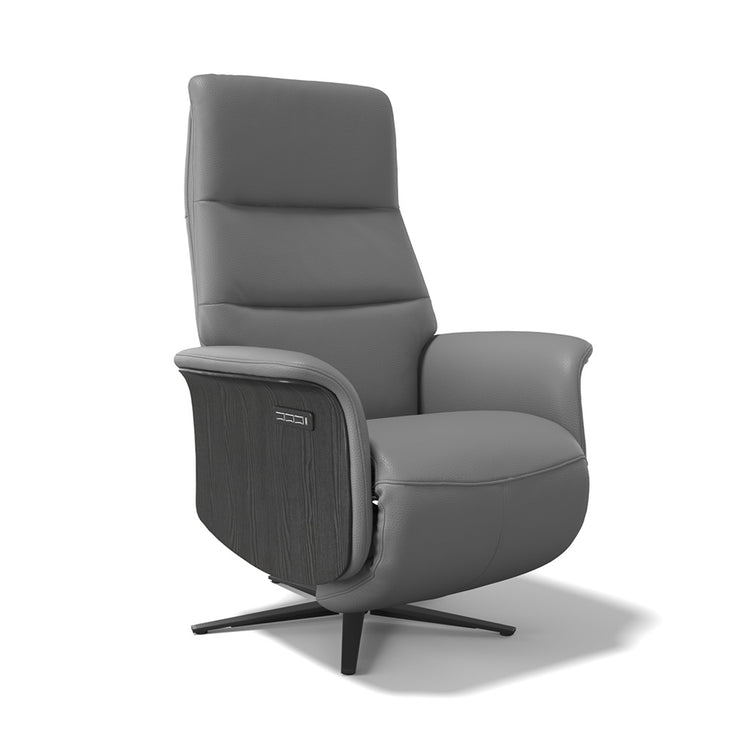 Atlas large 3-motor recliner in anthracite B945 leather