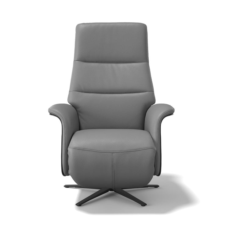 Atlas large recliner anthracite leather side view