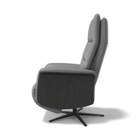 Atlas recliner anthracite leather reclined