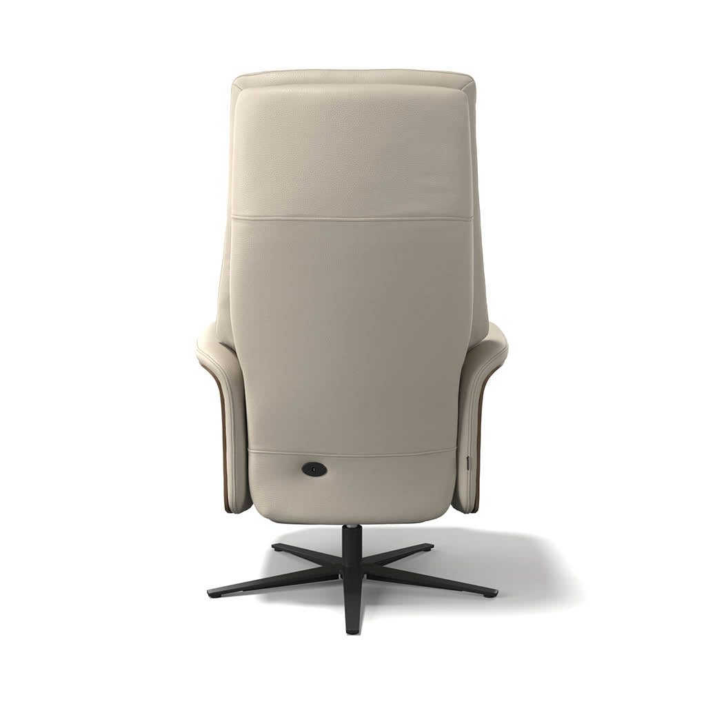 Atlas large recliner B971 leather walnut reclined