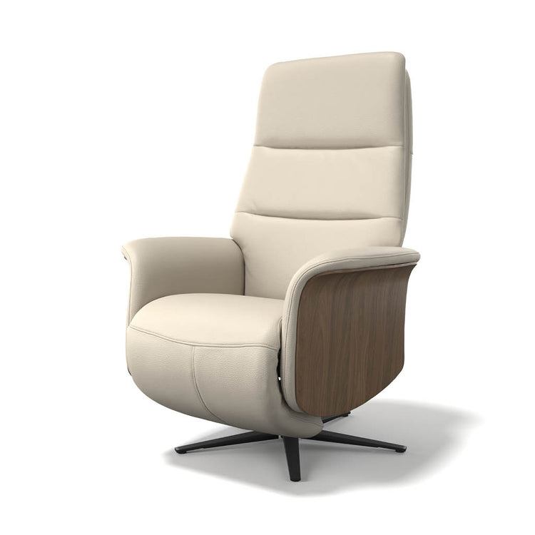 Atlas large recliner B971 leather walnut base