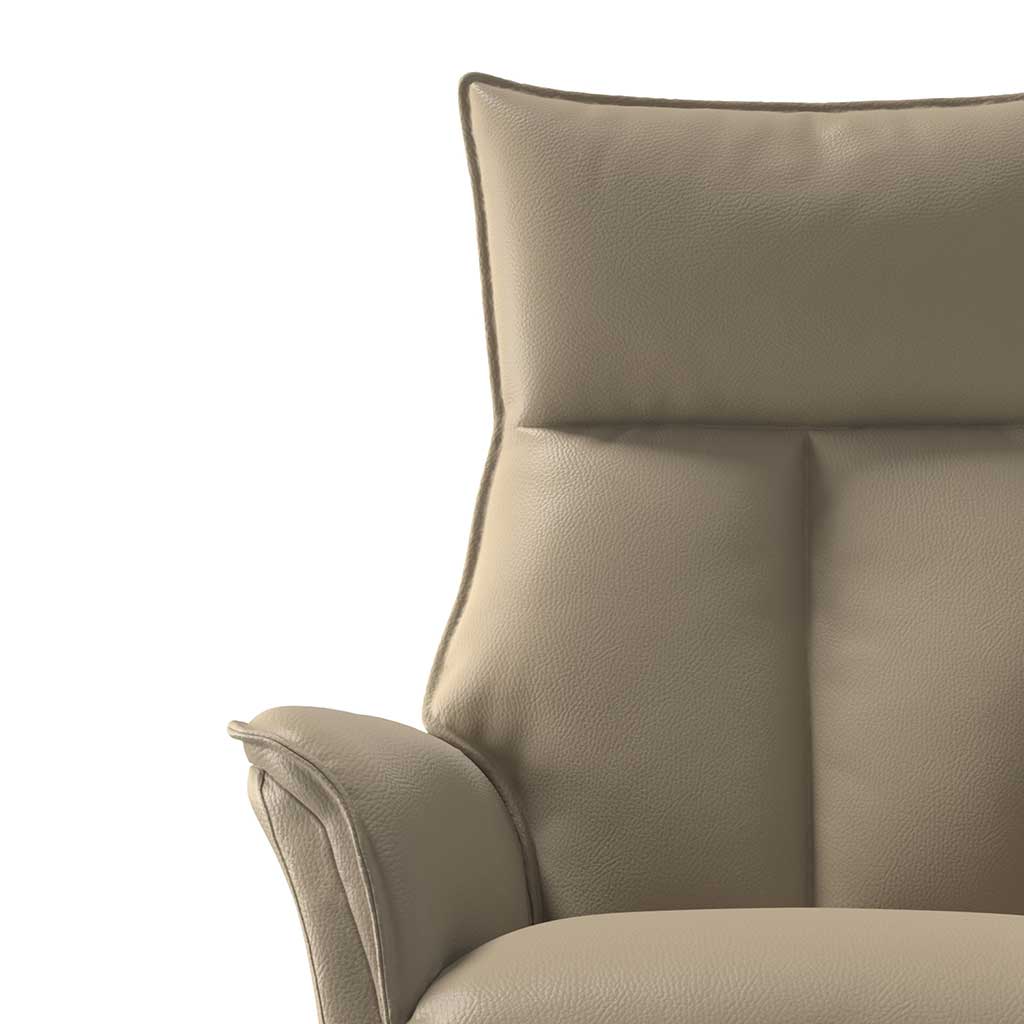 Calpe large recliner truffle leather swivel base