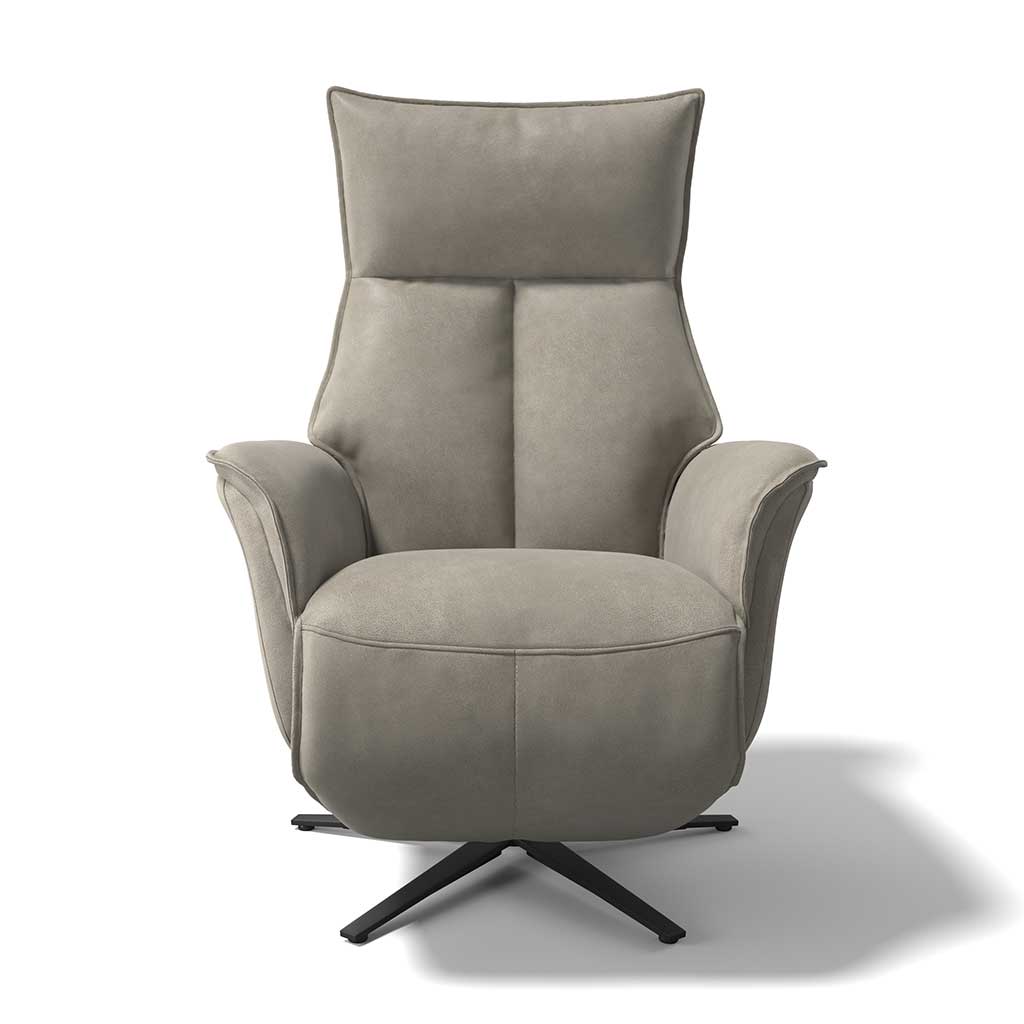 Calpe small recliner clay Bull side view