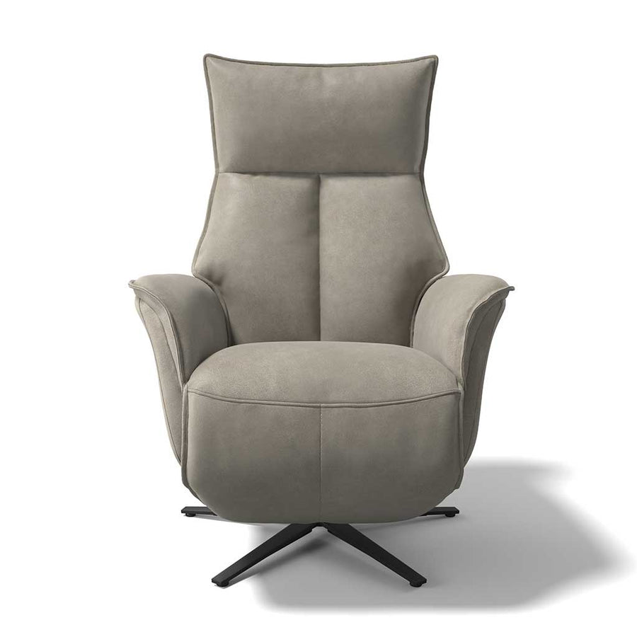 Calpe small recliner clay Bull side view