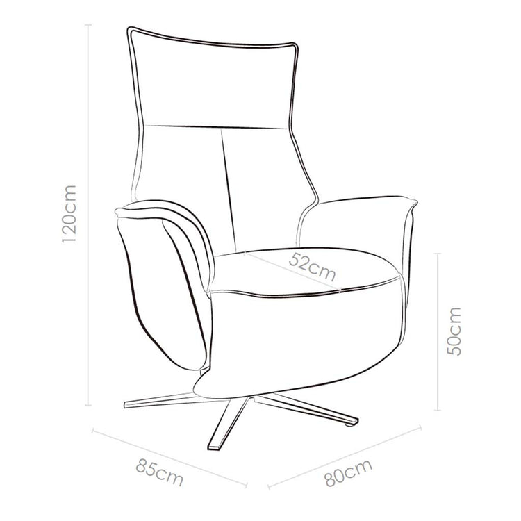 Recliner Calpe Large - Lift Function - Clay Bull 84 - incl. Battery