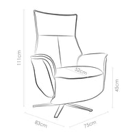 Bremen Recliner - Lift Function - Dark Brown B918 Leather & PU