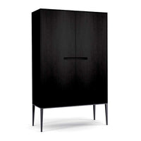Riga bar cabinet black ash white ceramic