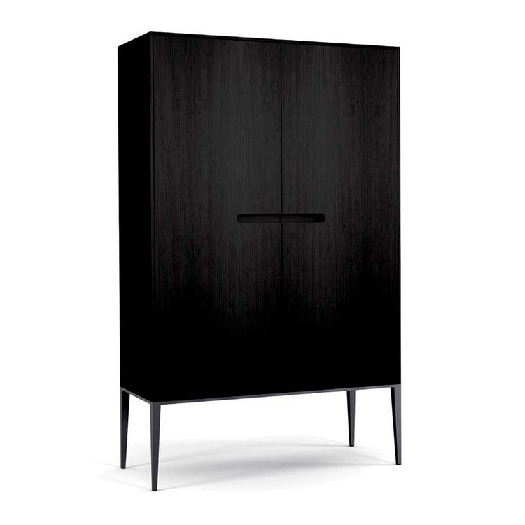 Riga bar cabinet black ash white ceramic