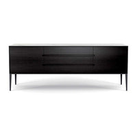 Riga sideboard black ash white ceramic 210 cm