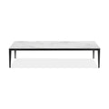 Riga Coffee Table - Black Ash & White Ceramic - 130 cm