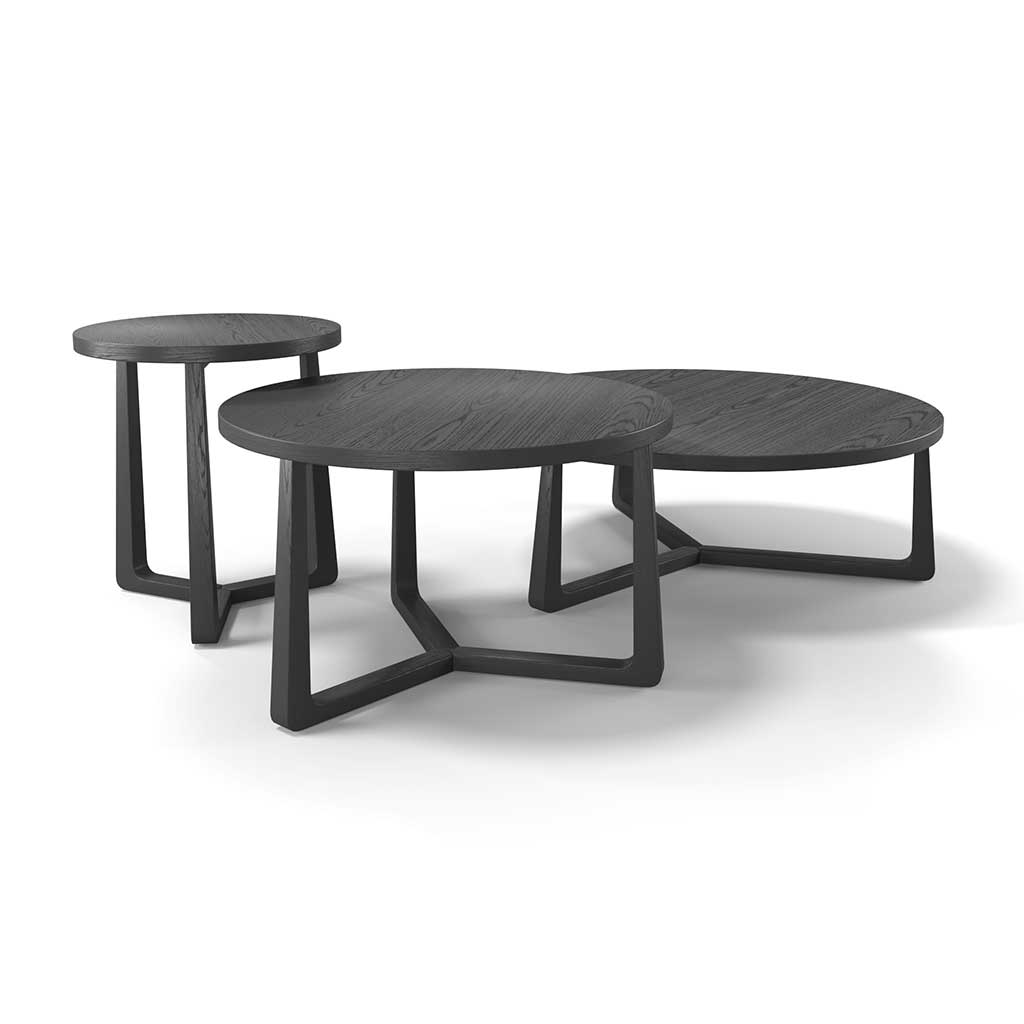 Ebano coffee table black ash veneer