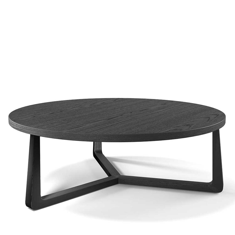 Ebano coffee table black ash veneer Ø 100 cm