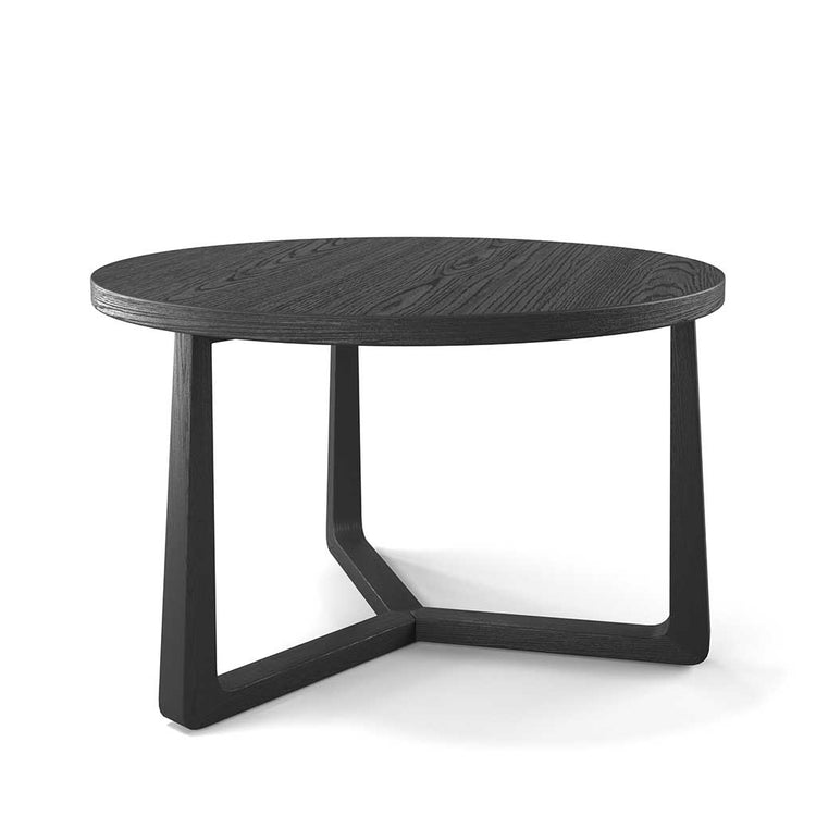 Ebano coffee table black ash veneer Ø 75 cm