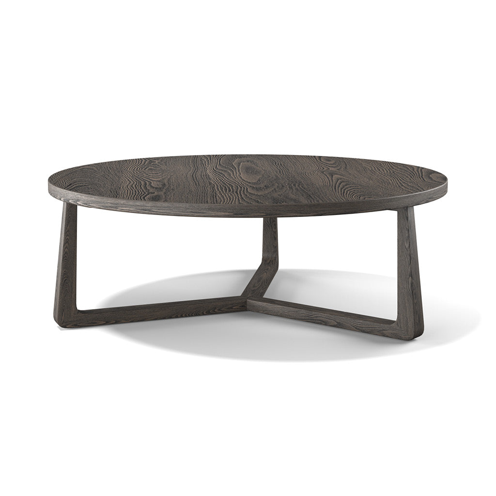 Ebano coffee table tobacco veneer Ø 100 cm