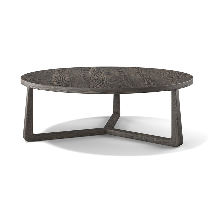 Ebano coffee table tobacco veneer Ø 100 cm