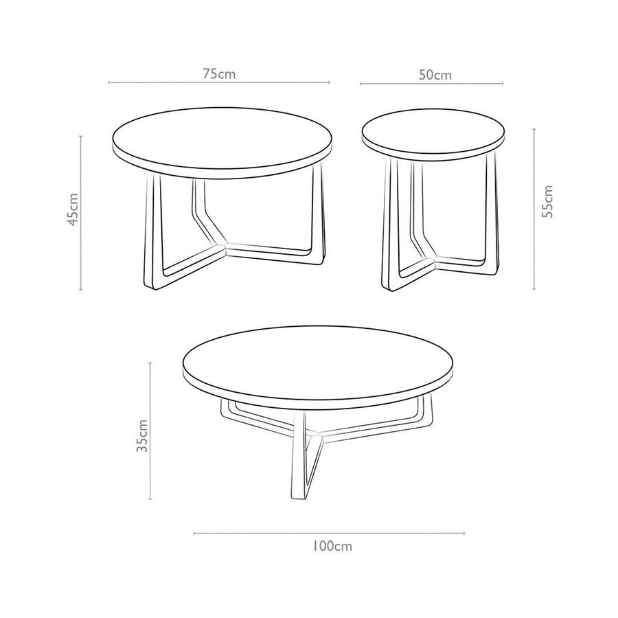 Ebano coffee table technical features