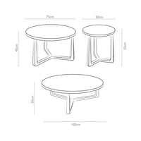 Ebano coffee table technical features