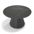 Iwaki Coffee Table - Black MXC 206 Ceramic - Black Metal - Ø 58 cm