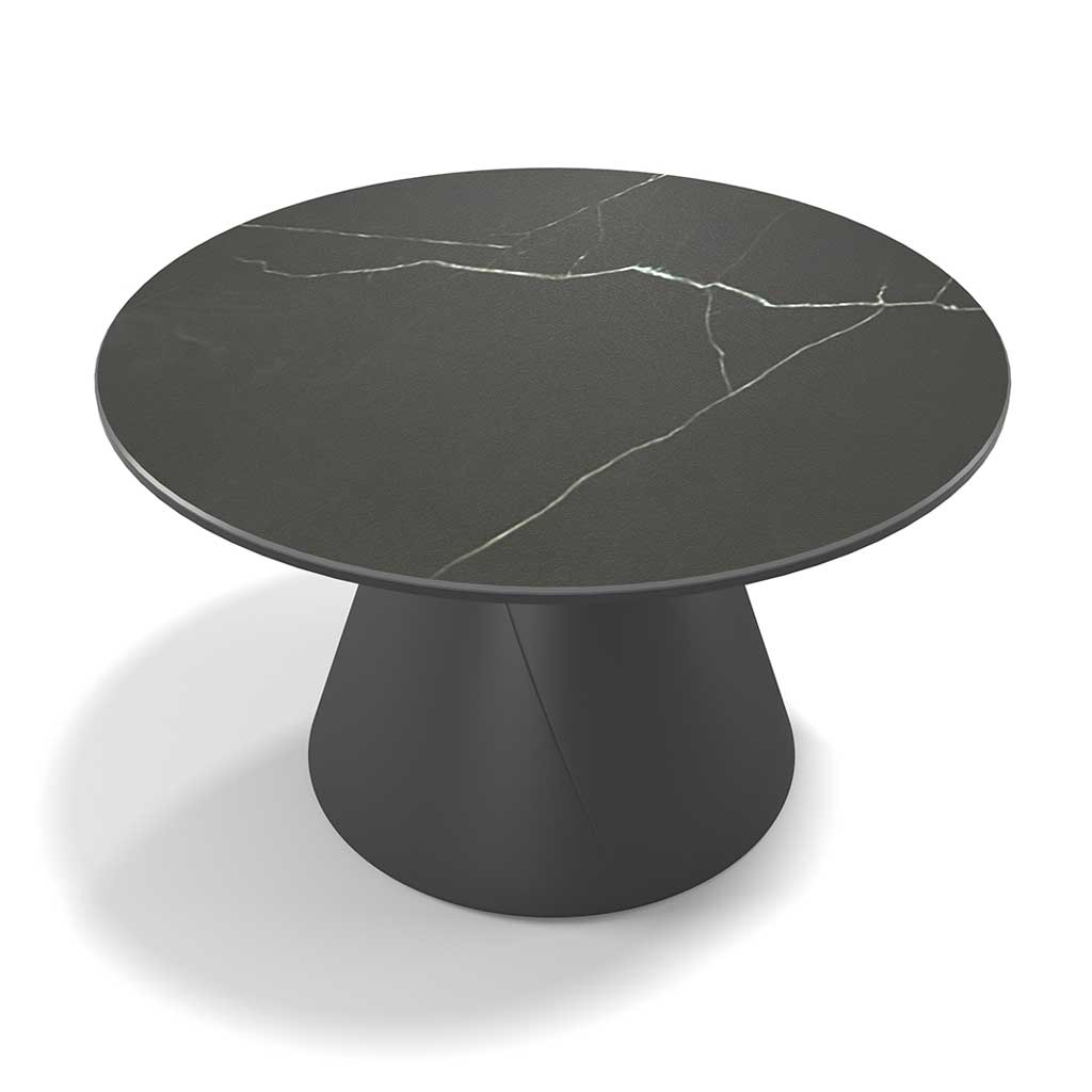 Iwaki coffee table black ceramic Ø 58 cm