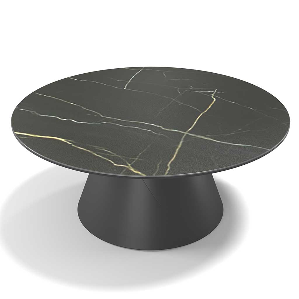 Iwaki coffee table black ceramic Ø 90 cm