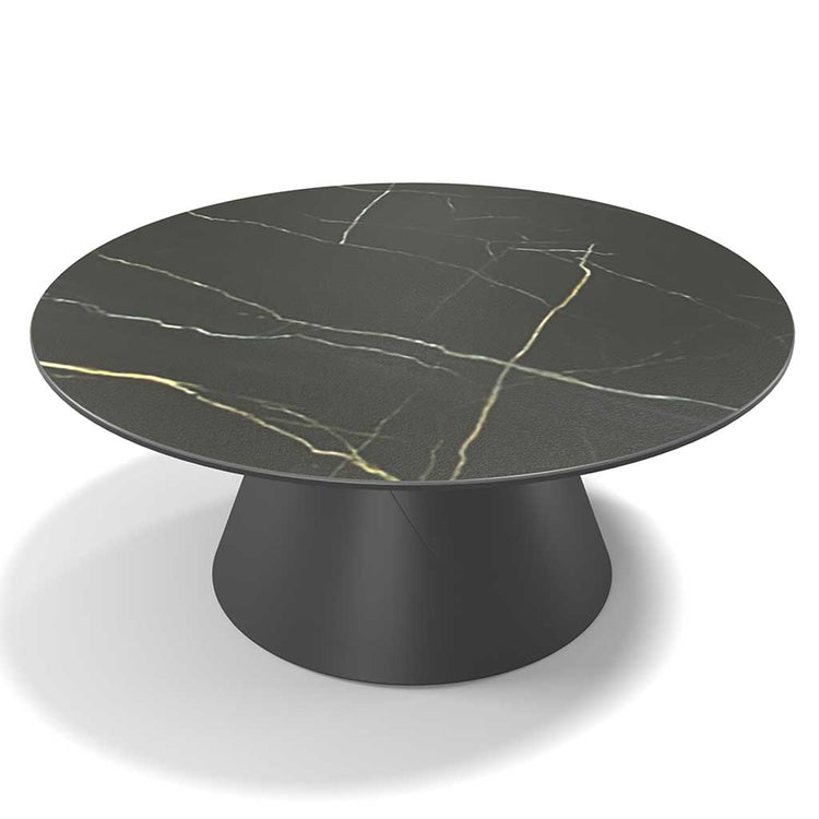 Iwaki coffee table black ceramic Ø 90 cm