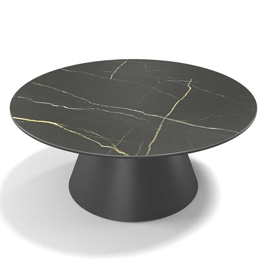 Iwaki coffee table black ceramic Ø 90 cm